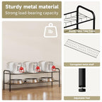 Shoe Rack,Long Shoe Organizer for Closet,Wide Shoe Storage for Entryway, 2 Tier Sturdy Metal Free Standing Shoe Shelf - size: 2-tier-long