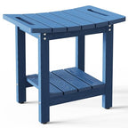 HIPS Shower Benches for Inside Shower, Shower Stool with Space-Efficient Storage Shelf, Waterproof Shower Chair Seat for Spa Bathroom(Navy Blue) - color: Navy Blue