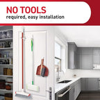 Command Closet Organization Essentials, 1 Broom Holder and 2 Utility Hooks, Damage-Free Hanging Household Cleaning Tool Organizer for Closet, Laundry Room, and Kitchen