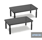 Monitor Stand for Desk Monitor Riser, Adjustable Laptop Riser, Desk Organizer Desktop Printer Laptop Storage Shelf, Mesh Metal Computer Item Stand (2 Pieces)(14.5" Lx9.3 W/Piece) - size: 2 pieces