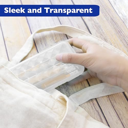 BAZIC PRODUCTS Plastic Pencil Case, Multi Purpose Organizer & Supply Holder, Clear Box Design, Durable Plastic Storage for School, Office, Classroom & Craft Supplies, 1-Pack - size: 1-Pack