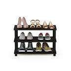 Furinno Turn-S-Tube 3-Tier Shoe Rack, Espresso/Black - color: Espresso/Black, size: 3-Tier (23.6"W)