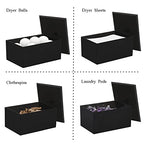 zoocatia Laundry Dryer Sheet Holder Clear Detergent Pods Container Dryer Balls Dispenser with Lid, Acrylic Plastic Storage Box for Laundry Room, Transparent black - color: Black