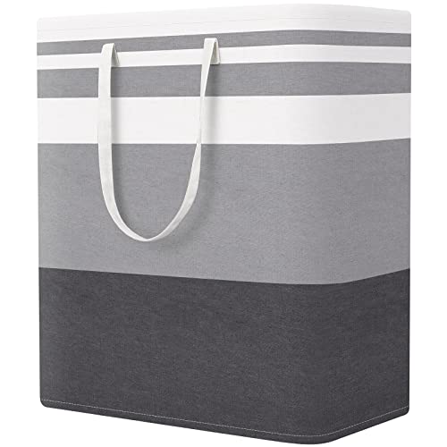 StorageRight Laundry Basket Hamper Large Collapsible Laundry Hamper with Easy Carry Handles，Freestanding Clothes Hampers for Laundry, Bedroom, Dorm, Clothes, Towels, 100L, Gradient Grey - color: Gradient Grey, size: 100L