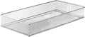 YBM HOME Silver Mesh Drawer Cabinet and or Shelf Organizer Bins, School Supply Holder Office Desktop Organizer Basket 1591s (1, 6x12x2 Inch) - size: 6x12x2 Inch