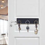 Key Holder (3 Hooks) - Sturdy Self Adhesive Stainless Steel, Matte Black, Wall Mount, Damage Free, Extra Thick, for Keys and Masks, Entryway, Hallway - color: Matte Black