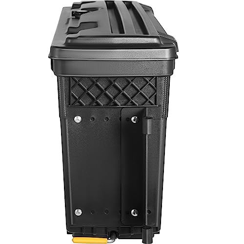 VEVOR Truck Bed Storage Box, Lockable Lid, Waterproof ABS Wheel Well Tool Box 6.6 Gal/20 L with Password Padlock, Compatible with Dodge Ram 1500 2019-2021, Passenger Side, Black - size: Passenger Side, style: Dodge Ram