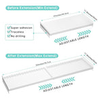 2Pack Expandable Tension Shelf, Heavy-Duty Metal Cabinet Closet Shelves Organizer, Adjustable Shelves, Closet Shelving System Wall Mounted for Cabinet Wardrobe Cupboard Kitchen Bathroom - size: 2Pack/Perforated, Large, W11.8" x L(17 "~ 31.5")
