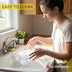 Hudgan 4 Packs Refrigerator Organizers and Storage, 4 Small Stackable Clear Plastic Bins for Pantry Organizer, Home Edit, Kitchen Cabinet, Fridge, Bathroom, Office, Drawer - size: 4S