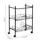 L&H UNICO Under Sink Organizers 2-Tier Removable Shelf Wire Storage Rack for Kitchen Bathroom with Towel Bar, Black