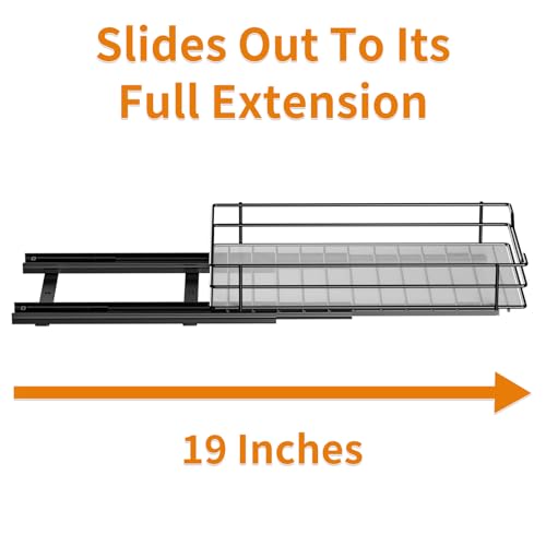 RCHYFEED Pull Out Spice Rack Organizer for Cabinet,Slide out Spice Organizer for Inside Cabinets,Heavy Duty Spice Organization for Kitchen and Pantry,Seasoning,Sauces(1-Tier,6.5" Wx10.5 Dx2.5 H) - size: 1 Tier-6.5''Wx10.5''Dx2.5''H