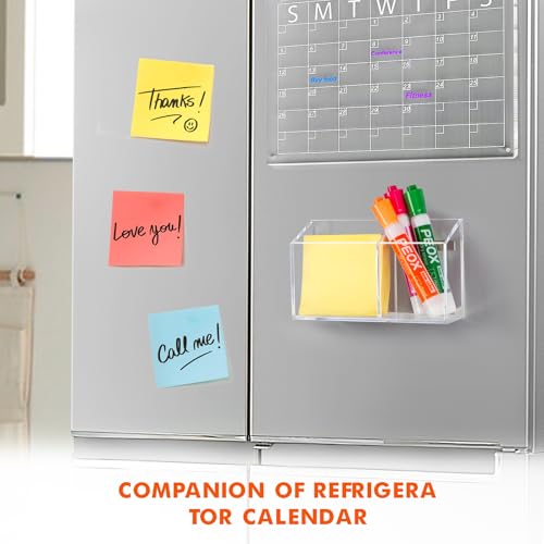 BEYGORM Magnetic Dry Erase Marker Holder for Whiteboard,Non-slip Acrylic Magnet Pen Holder for Fridge Refrigerator,Locker Organizer for Work,Locker Accessories,Pencil Cup for Desk,Marker Organizer - color: Clear