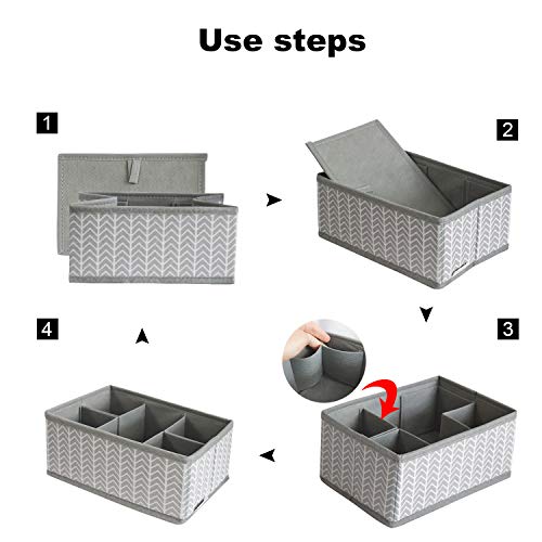 VERONLY Cosmetic Storage Bins Makeup Organizer, Adjustable Multifunction Storage Box Desk Drawer Divider for Makeup Brushes, Bathroom Countertop or Dresser, Set of 3 (Grey) - style: Tree Branch Pattern 3PC