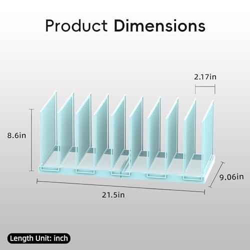 9-Section Desk File Organizer, Vertical File Holder, Mesh Desktop File Folder Metal File Organizer Stand for Office Home Classroom, Blue - color: Blue, size: 1 Pack 9-Section