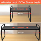 Adjustable Cabinet Shelves 9", Expandable 14~25" Metal Shelving for Pantry & Kitchen Organization (1Pcak) - color: 9" Wide ( 1 Pack)