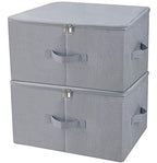 iwill CREATE PRO 17.6"x 13.6"x 9.7",Dust-proof Closet Clothes Storage Boxes with Zip Lid, Breathable Fabric & Collapsible Design Organizer Bins for Clothing Toy Dolls Shoes Blankets, Light Gray, 2pcs - color: Light Gray