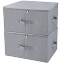 iwill CREATE PRO 17.6"x 13.6"x 9.7",Dust-proof Closet Clothes Storage Boxes with Zip Lid, Breathable Fabric & Collapsible Design Organizer Bins for Clothing Toy Dolls Shoes Blankets, Light Gray, 2pcs - color: Light Gray