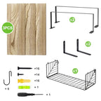 Fixwal Bathroom Floating Shelves Over Toilet Wall Shelves Set with Towel Storage Rack for Bathroom Organization & Wall Decor(Rustic Brown)