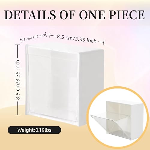 Qtip Holder Wall Mount for Cotton Swabs, Balls, Pads, Hair Ties,Floss Picks- Small Plastic Bathroom Wall Organizers and Storage Set,Bedside Shelf,Home Decor,Dorm Room Essentials (2) - color: white-2 Pack