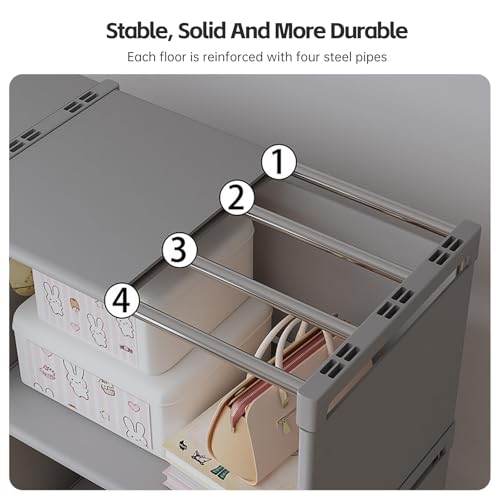 9-Cube Storage Organizer Shelf – Tool-Free Assembly Cube Bookcase for Bedroom, Closet & Small Spaces, Bookshelf Organizer for Kids’ Clothes & Nursery, Black - color: Black-9