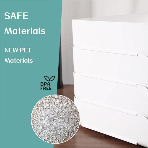 4 Tiers Stackable A4 Paper Trays, Office Desk File Holder, Tidy File Document Letter Book Paper Organizer (4 Tiers,White) - color: White, size: 4 tiers