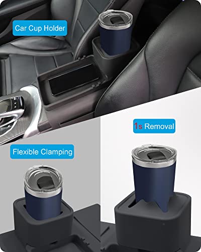 Silicone Couch Cup Holder, VIENFUT Anti-Spill Anti-Slip Sofa Armrest Tray BPA-Free, Dirt-Resistant Silicone Couch Arm Tray for Remote, Snacks, Cellphone and iPad, Gift for Family, Friend (Black) - color: Black#