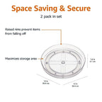 Amazon Basics Clear Lazy Susan Turntable Organizer for Organization, 12-Inch, 2-Pack - size: 12" Diameter, 2-Pack