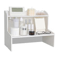 Desktop Organizer Office Desk Multi Layer Storage, Wood Display Shelf, Rack Mini Bookshelf Cosmetics Organizer (M)