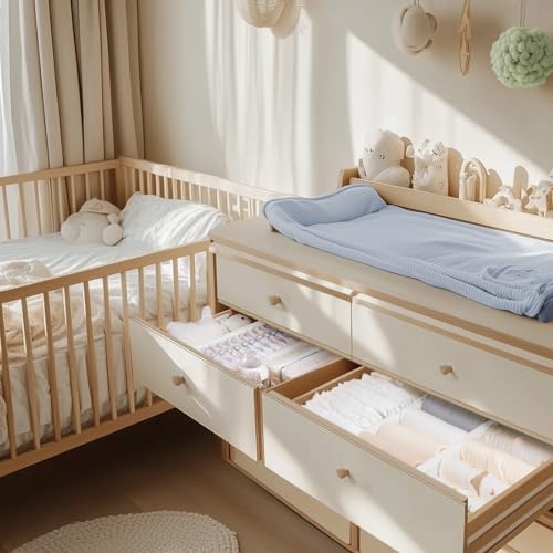 Criusia Drawer Organizer Clothes, 10 Pack Dresser Organizer for Baby Clothes, Underwear, Sock- Foldable Closet Organization and Storage Dividers Bins for Nursery, Bedroom (White) - color: White, size: 10PACK