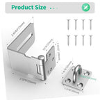 90 Degree Hasp Latch, Heavy Duty 304 Stainless Steel Padlock Hasp Lock for Right Angle File Cabinet, Desk Drawer, Tool Box, Mailbox, Bookcase (Silver-4pcs) - color: Silver-4pcs