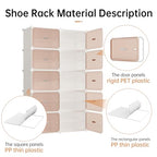 MAGINELS 6-Tier Shoe Rack,Expandable Plastic Shoe Cabinet. Shoe Storage with Door,Entryway, Closets, Hallway, and Bedroom.Accommodates Up to 24 Pairs of Shoes.Grey (6 Tier 24 Pairs（White）) - size: 6 Tier (24 Pairs)