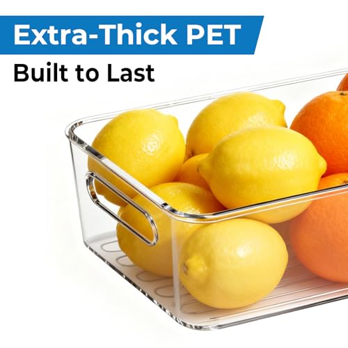 Mpotmiy 10 Pack Pantry Organizers and Storage,Clear Plastic Containers with 2 Dividers for Kitchen,Fridge Organization and Storage,Acrylic Bins for Pounches,Spice Packet,Snack organzier - style: 10pack