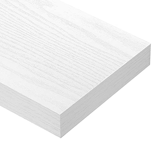 QEEIG Floating Shelf for Wall Bathroom Shelves Bedroom Kitchen Living Room Farmhouse Small Book Shelf 16 inch Set of 1, White (015-W1) - color: B. White, size: 1pc