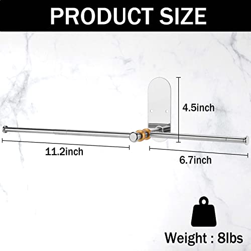 Stainless Steel Clothes Hanger Storage, Space Saving Clothes Hanger Storage Organizer, Wall Mount Clothes Rack Organizer, Adhesive or Drilling Installation - color: Silver, size: Silver B