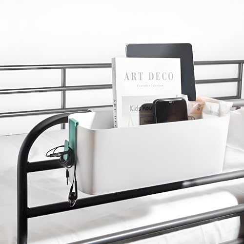 Bedside Organizer Caddy Hanging, Plastic, Green, 11 Lbs / 5 Kg Capacity, Elegant Style, Space-Saving, Rectangular, Hanging Mount - color: Green