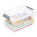 Citylife 17 QT Plastic Storage Bins with Lids Latching Stackable Storage Containers for Organizing Large Clear Storage Box for Garage, Craft, Toys, Closet, Home, 1 Packs - size: 1 Pack-17QT-N
