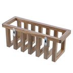 MyGift 11 Inch Premium Solid Acacia Wood Wall Mounted Mail Letter Holder Basket, Rustic Farmhouse Wooden Hanging Card Storage Rack, Home or Office Organizer
