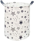 KUNRO Kids Laundry Hamper Clothes Gift Basket Storage Laundry Baskets Organizer Bin with Handles for Nursery Room (Black Star) - color: Star