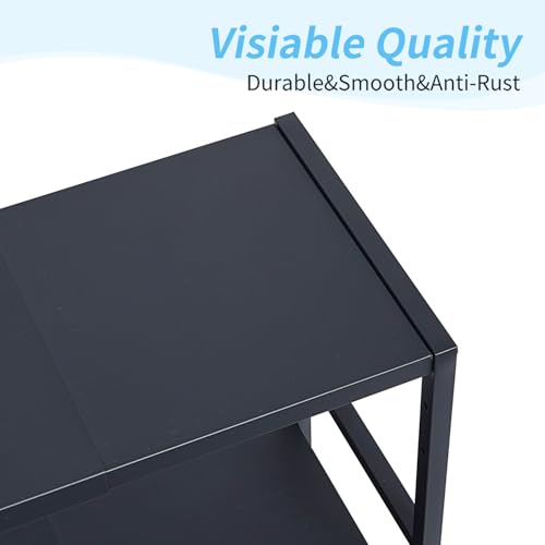 2-Tier Expandable Metal Storage Shelves, 150LBS Heavy Duty Shelving Units and Storage,Adjustable Utility Organization and Storage Shelf Rack For Kitchen Garage Laundry Bathroom Pantry Warehouse - size: 2 Tier：11.8"D x 28.3"W x 30.9"H