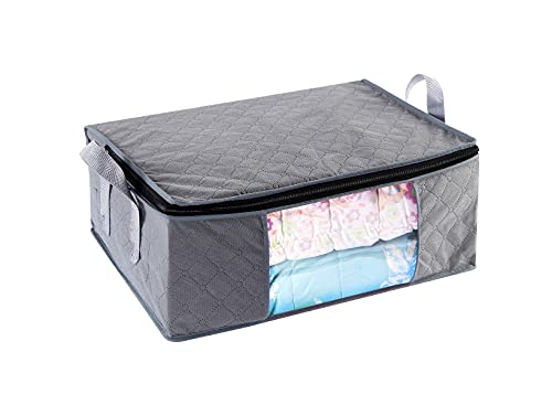 Storage Bins Storage Bags Closet Organizers Sweater Storage Clothes Storage Containers, 3pc Pack, Gray (G01) - color: Gray