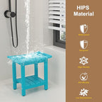 HIPS Shower Benches for Inside Shower, Shower Stool with Space-Efficient Storage Shelf, Waterproof Shower Chair Seat for Spa Bathroom(Sky Blue) - color: Sky Blue
