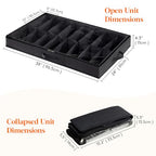 Lifewit Under Bed Shoe Storage Organizer 4 Pack(16 Shoes Cells), 4.3 Inches Profile Fabric Shoes Container Box with Clear Cover, Foldable Storage Bag with 2 Handles, Fits 32 to 64 Pairs - style: 16 Shoes Cells
