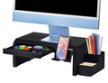 Bostitch Konnect Adjustable Monitor Riser with Drawer, Cell Phone Stand & Pencil Holder, Laptop Stand for Desk, 4 Height Levels, Cable Management & Rubber Feet - color: Black, style: Deluxe Laptop Stand Kit