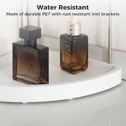 Vtopmart 2-Tier Bathroom Countertop Organizer, Vanity Dresser Counter Tray Shelf for Skincare, Perfume, Makeup, Silver - color: Silver, size: Corner