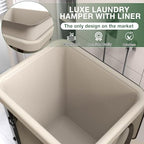 40 Gal(150L) High Grade Large Laundry Basket with Wheels, Rolling Laundry Hamper, Laundry Cart with Metal Frame and Removable Bag Design, Suitable for Laundry Room, Bedroom (White, 150L) - color: White, size: 1 Section 150L