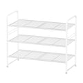 3 Tier Shoe Rack, Closet Shoe Organizer for Entryway, Heavy Duty Stackable Shoe Storage Shelf Stand,White