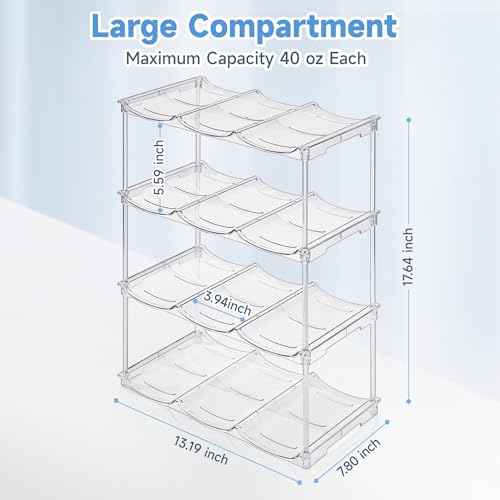 Stackable Water Bottle Organizer for Stanley 40 oz Tumbler, Water Bottle Holder for Cabinet, Pantry Kitchen Organizers and Storage for Stanley Cup Accessories, Tumbler Organizer and Wine Rack, 4Pack - size: SPO-JM-4Pack