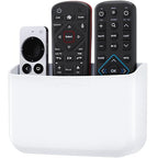 TotalMount Hole-Free Remote Holder – Eliminates Need to Drill Holes in Your Wall (Premium White Holder for 2 or 3 Remotes) - color: Standard White