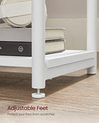 VASAGLE Side Table, Small End Table, Tall Nightstand for Living Room, Bedroom, Office, Bathroom, White ULET273W14 - color: White