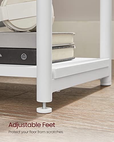 VASAGLE Side Table, Small End Table, Tall Nightstand for Living Room, Bedroom, Office, Bathroom, White ULET273W14 - color: White